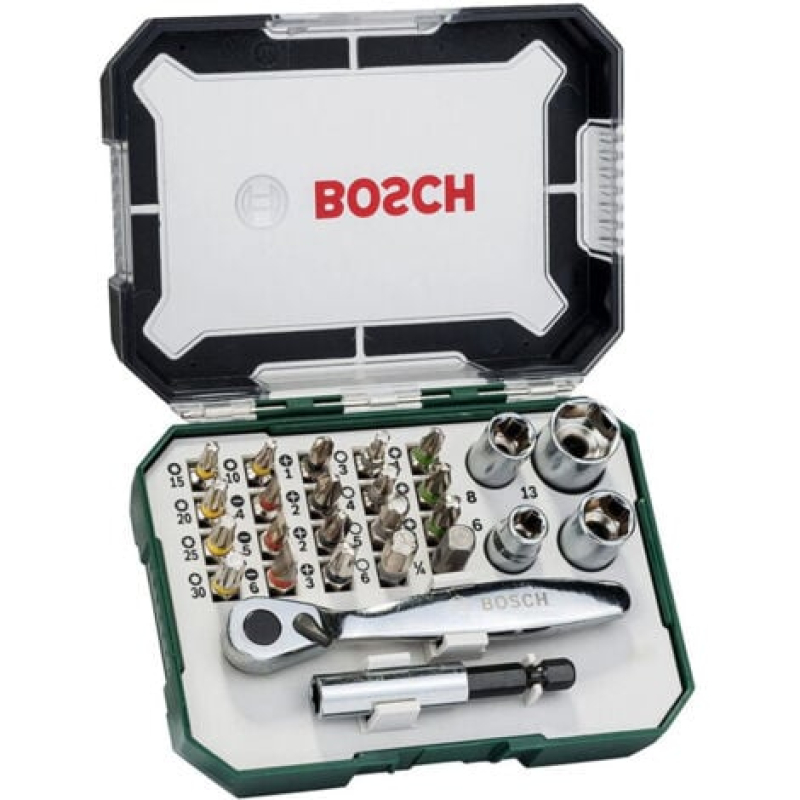 Socket et jeu de bits Bosch 2607017393 27 unités