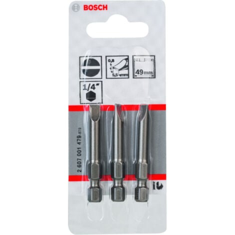 Extra Hard S Embout de tournevis plat 1.0x5.5 (49 mm) BOSCH 2607001481
