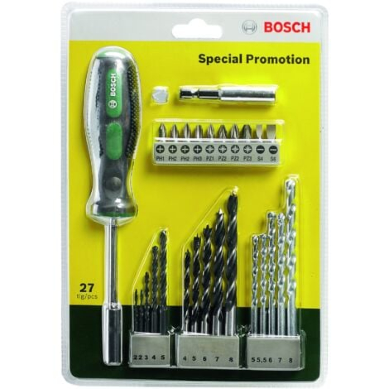 Jeu dembouts de perceuse et de tournevis (27 pièces)  BOSCH 2607017201