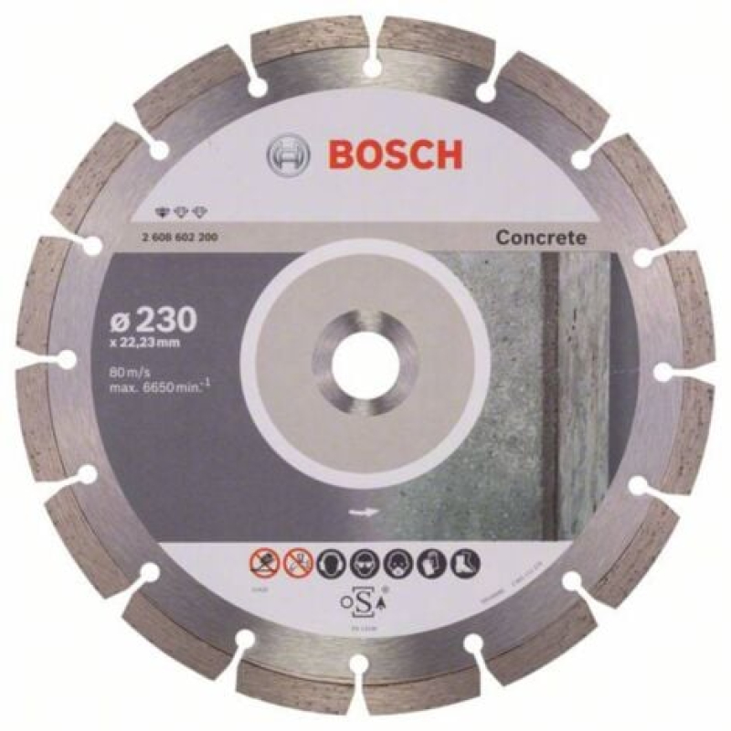 Disque à tronçonner diamanté Professional for Concrete, 230 x 22,23 x 2,3 x 10 mm Bosch 2608602200