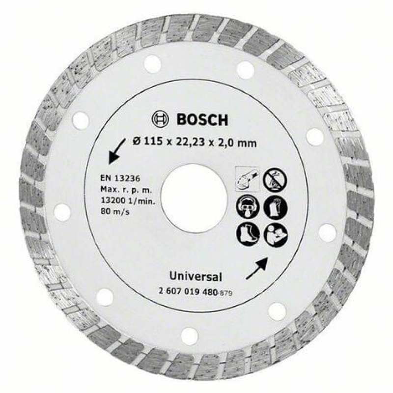 Disque diamant Turbo pour meuleuse Ø115mm Bosch 2607019480 C90863