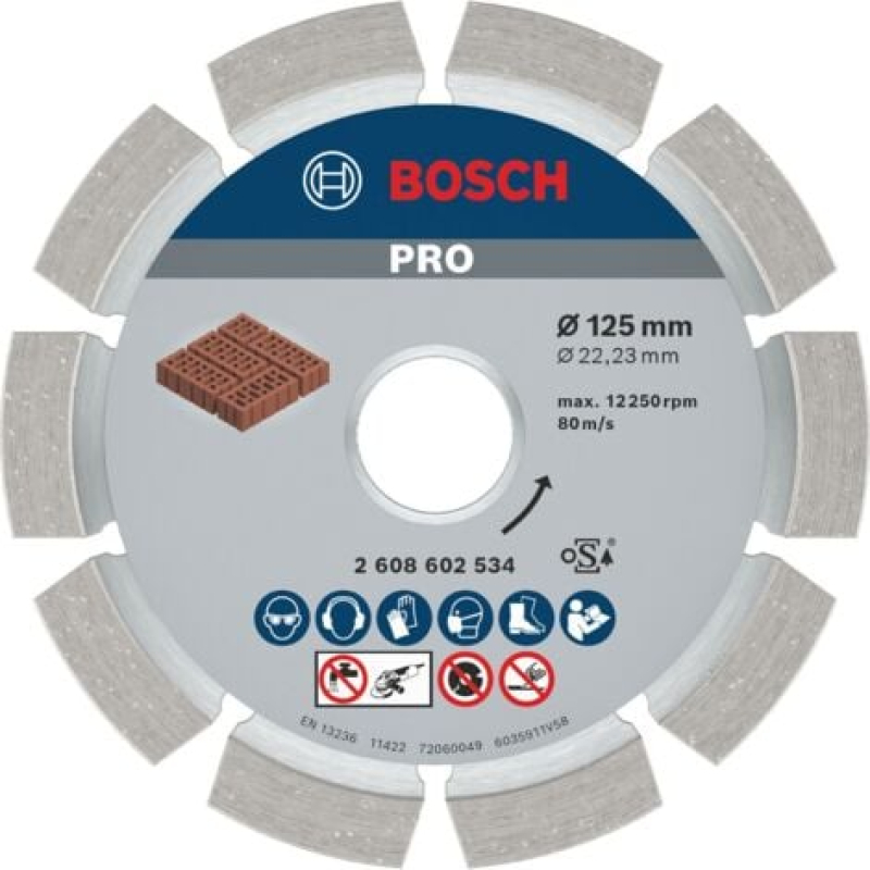 Disque à tronçonner diamanté PRO Mortar Bosch 125 x 22,23 mm - 2608602534