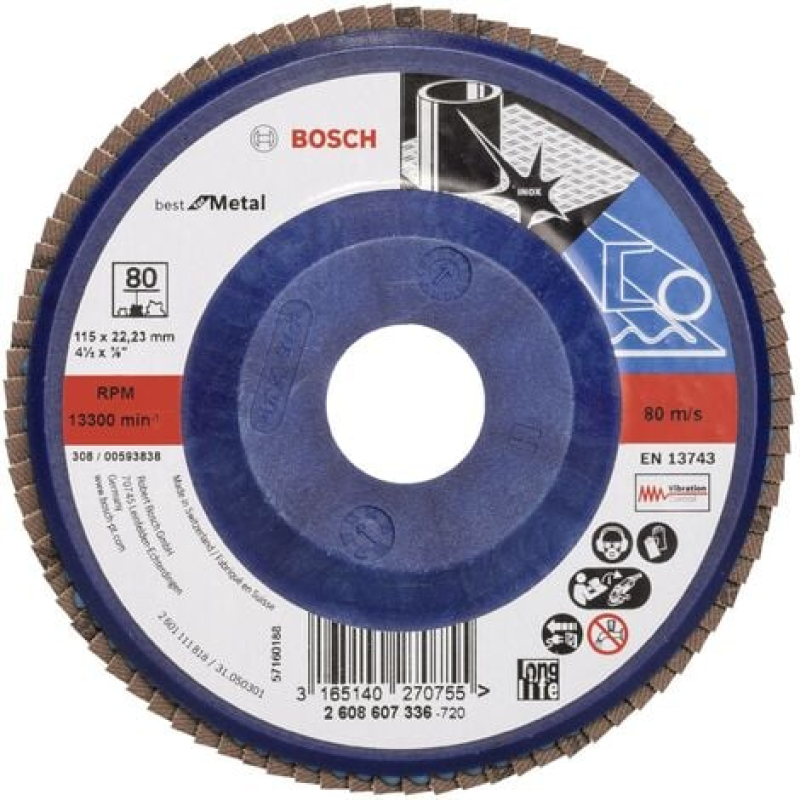 Bosch Outillages 2608607336 X571 Disque segmenté Diamètre 115 mm Ø de perçage 22.33 mm acier 1 pc(s) X985432