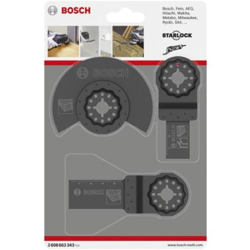 Bosch Outillages 2608662343 ACZ 85 EC, AIZ 20 AB, AIZ 24 EC Set outils multifonction 3 pièces 1 set