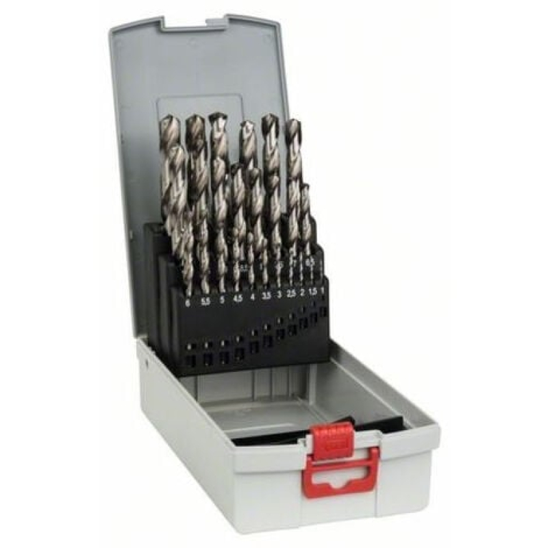 Set de 25 forets à métaux rectifiés HSS-G Robust-lines - Ø1 à 13mm - BOSCH - 2608587017