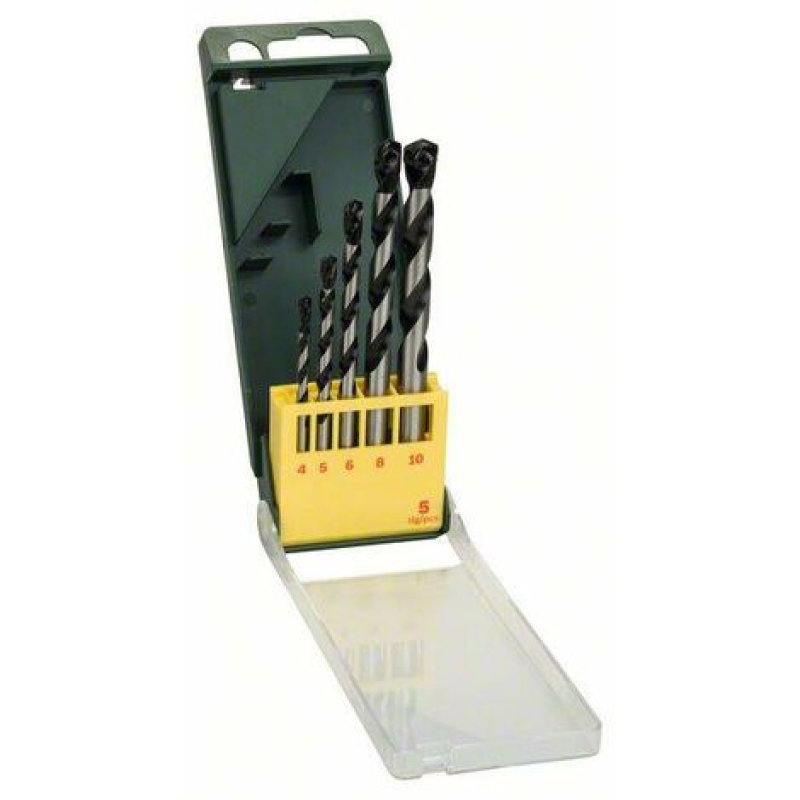 Bosch Outillages Promoline 2607019444 carbure de tungstène Jeu de forets pour béton 5 pièces tige cylindrique 1 set C90813