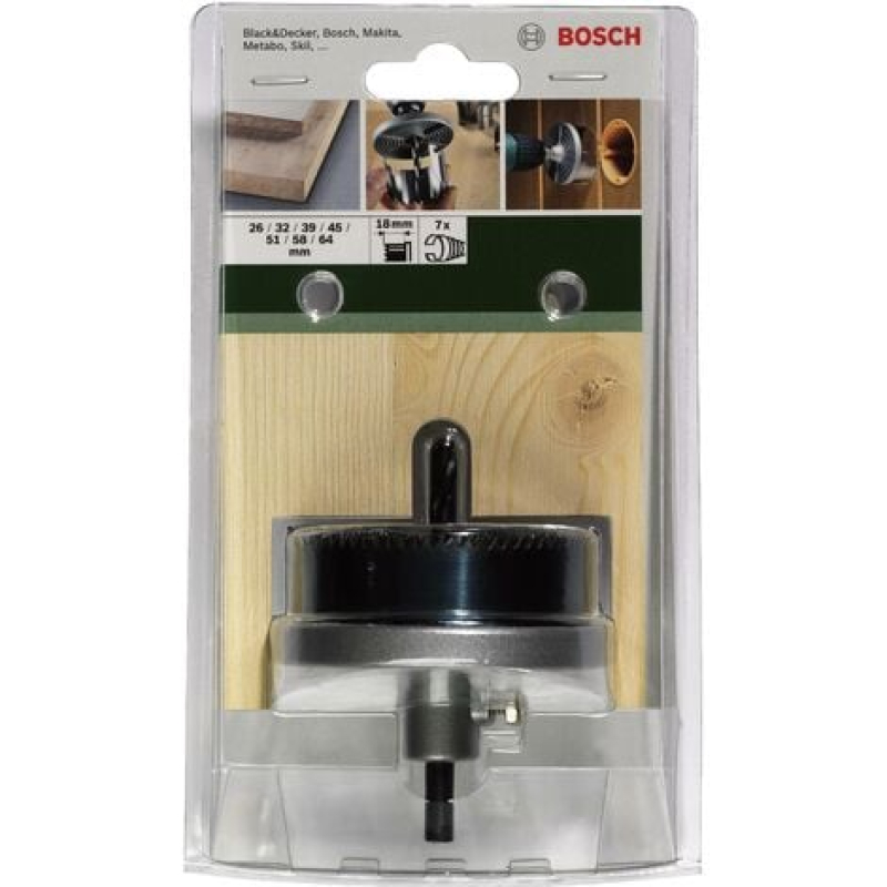 Set de scies-cloches, 7 pcs Bosch Outillages 2609255635 7 pièces 1 set V782581