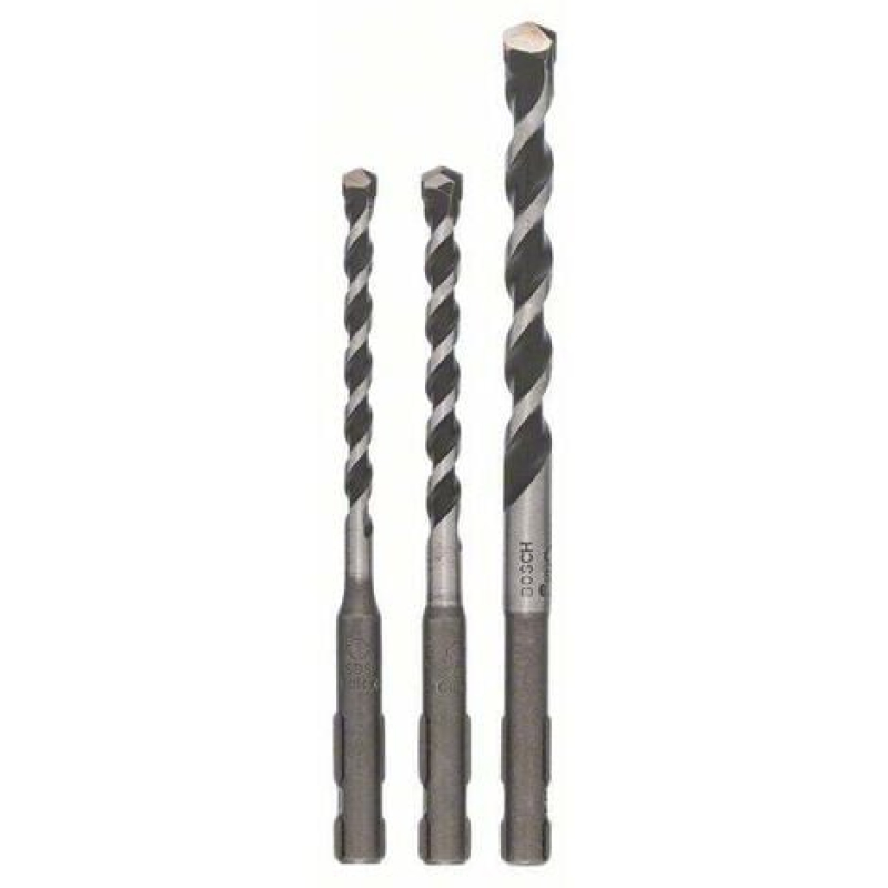 Bosch Outillages 2609256918 carbure de tungstène Jeu de forets polyvalents 3 pièces 5 mm, 6 mm, 8 mm SDS-Quick 1 set C91315