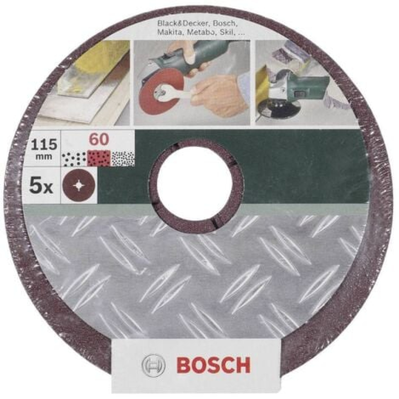 Papier abrasif pour plateau de ponçage Bosch Outillages 2609256252 Grain 80 (Ø) 125 mm 5 pc(s)
