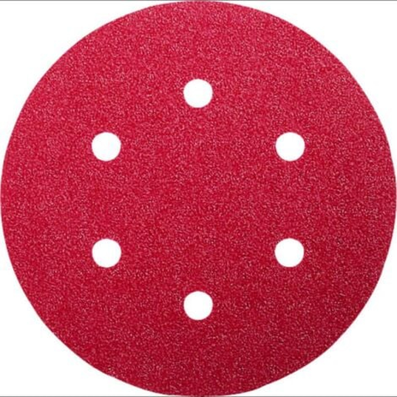 Feuille abrasive pour ponceuse excentrique avec bande auto-agrippante, perforé Bosch Outillages 2609256A31 Grain 80 (Ø