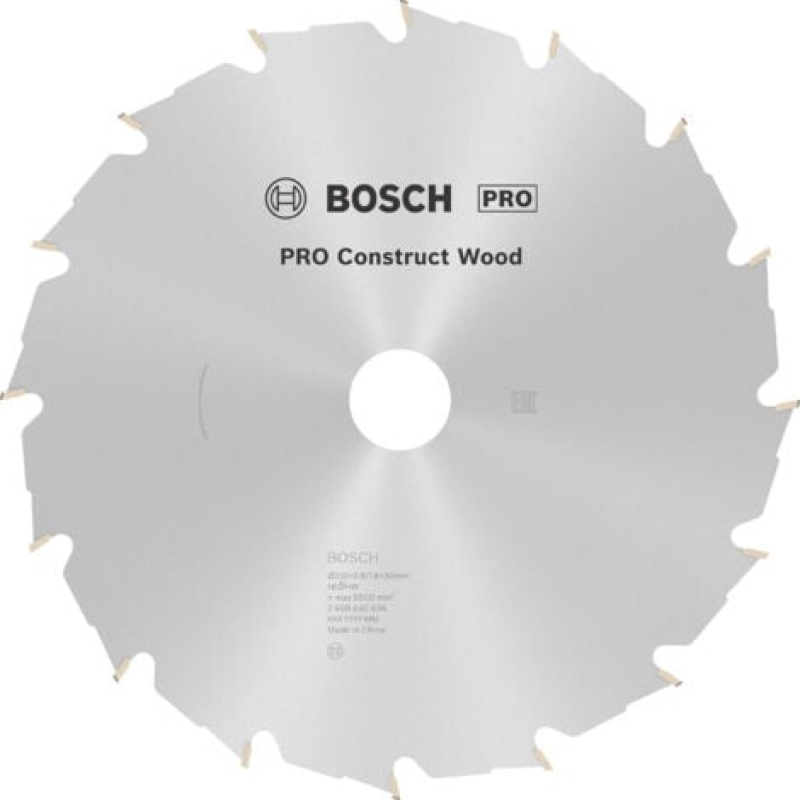 Lame de scie circulaire Bosch Construct Wood FWF 235x2,8x30/20 16Z - 2608640636