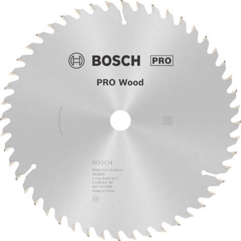 Lame de scie circulaire Bosch PRO Wood 184 x 2,6 x 16 mm - 2608641181