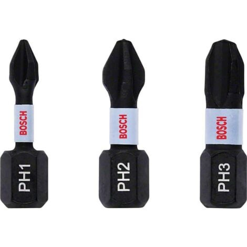 Bosch Outillages 2608522470 Embout cruciforme 3 pièces cruciforme Phillips W812652