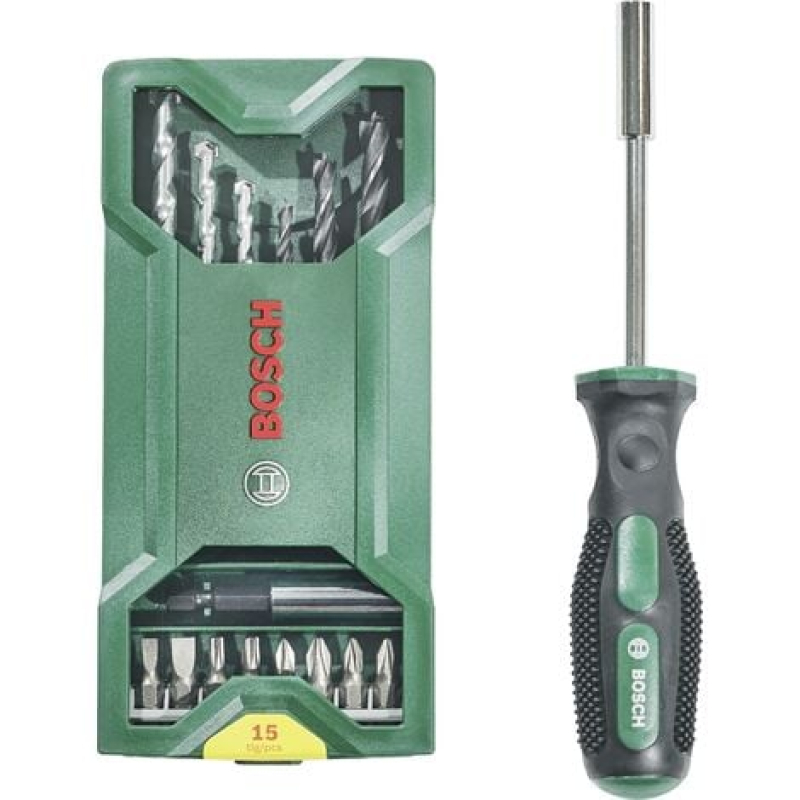 Bosch Outillages 2607017654 Mini X-Line 16 pièces Assortiment de forets et d'embouts A601662