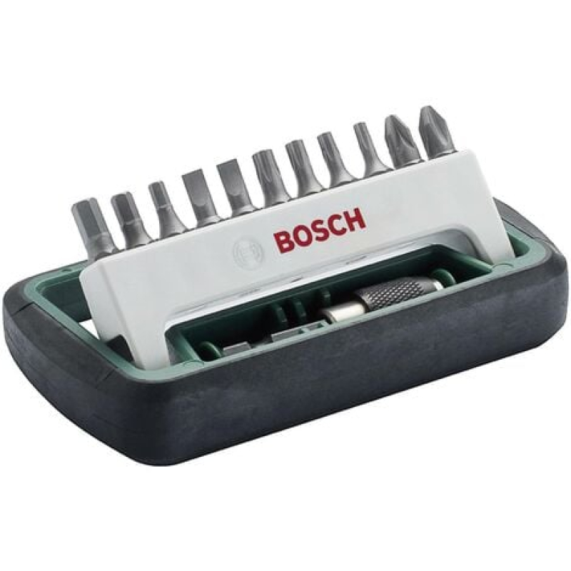 Bosch Outillages 2608255995 Jeu d'embouts 11 pièces vis à fente, cruciforme Phillips, vis Pozidriv, 6 pans intérieurs, 6 pans in