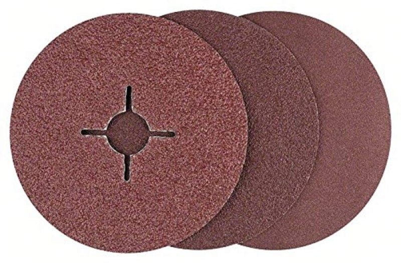 Bosch Outillages 2609256254 Disques abrasifs pour Meuleuse d'angle Fixation à pince 125 mm 22 mm Bois et métal 12 pièces Grain v
