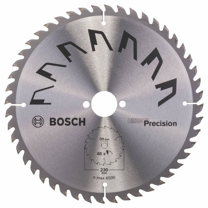Bosch 1x Lame de Scie Circulaire Precison (pour Bois, Ø 230 x 2.5/1.5 x 30 mm, 48 Dents, ATB, Accessoire Scie Circulaire)