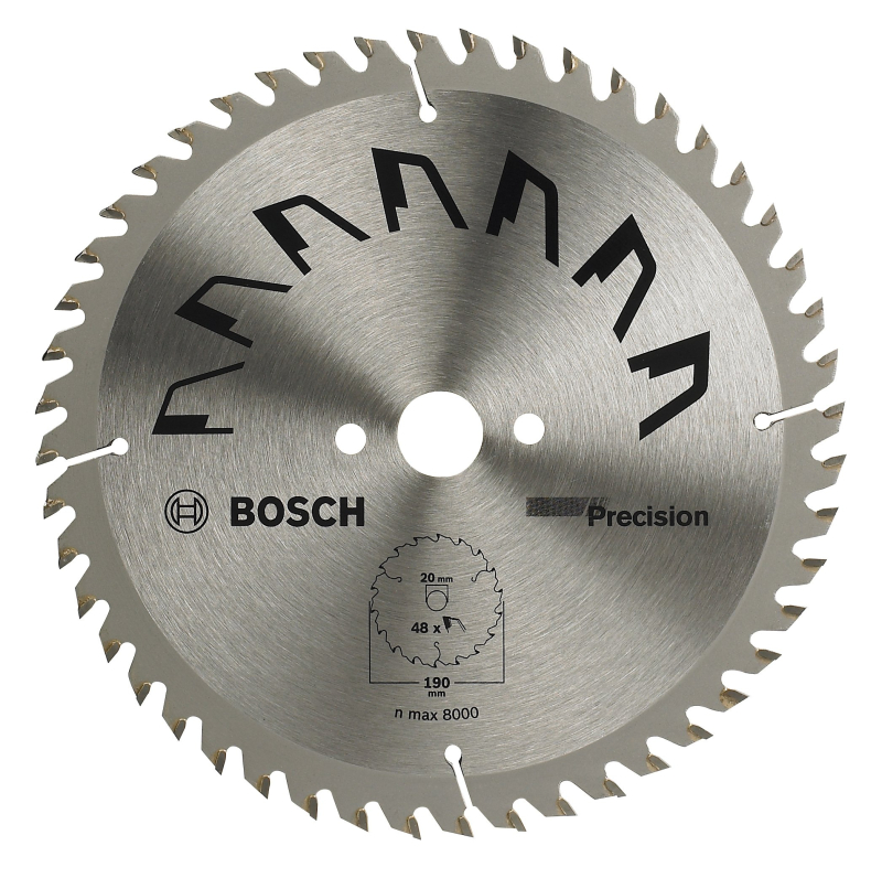Bosch 1x Lame de Scie Circulaire Precison (pour Bois, Ø 315 x 3.2/2.2 x 30 mm, 48 Dents, ATB, Accessoire Scie Circulaire)