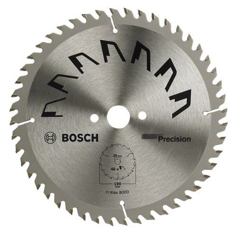 Bosch 1x Lame de Scie Circulaire Precison (pour Bois, Ø 216 x 2.5/1.5 x 30 mm, 48 Dents, ATB, Accessoire Scie Circulaire)