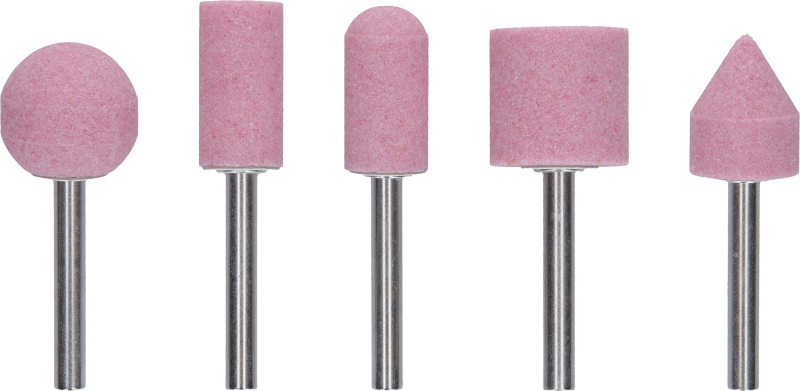 Bosch Professional 2609256549 Assortiment de meules sur tige Grain 60 Diamètre 6 mm 5 pièces