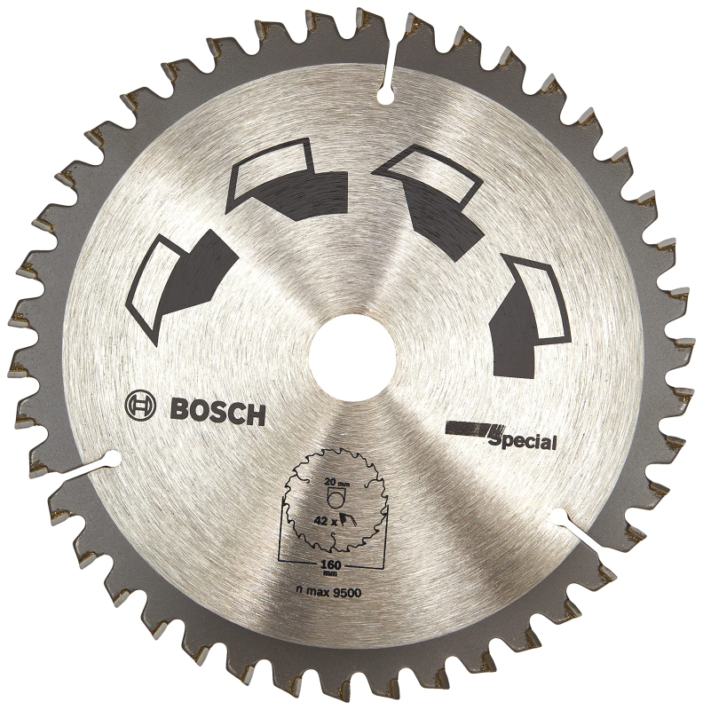 Bosch 1x Lame de Scie Circulaire Special (pour Bois, Métaux non ferreux, Plastique, Ø 160 x 2.5/1.8 x 20/16 mm, 42 Dents, FT, av