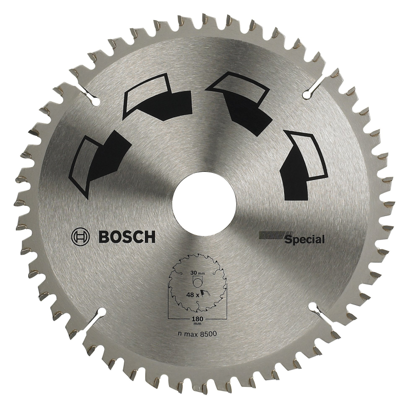 Bosch 1x Lame de Scie Circulaire Special (pour Bois, Métaux non ferreux, Plastique, Ø 180 x 2.5/1.8 x 30/20 mm, 48 Dents, FT, av
