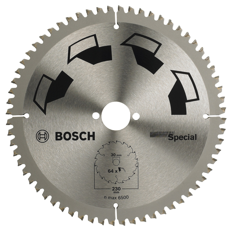 Bosch 1x Lame de Scie Circulaire Special (pour Bois, Métaux non ferreux, Plastique, Ø 230 x 2.5/1.8 x 30 mm, 64 Dents, FT, Acces