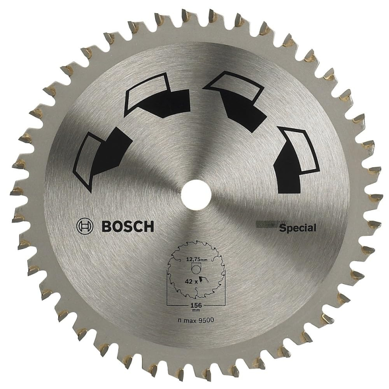 Bosch 1x Lame de Scie Circulaire Special (pour Bois, Métaux non ferreux, Plastique, Ø 156 x 2.2/1.6 x 12.75 mm, 42 Dents, FT, Ac