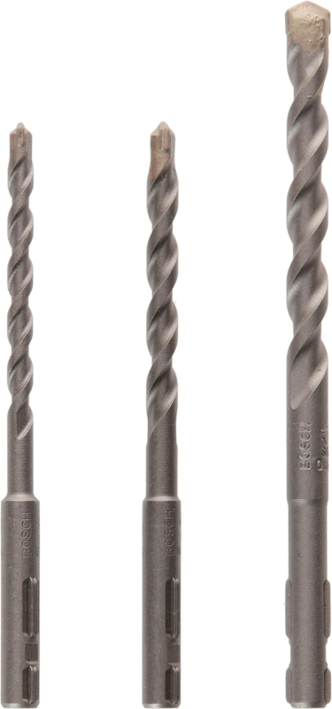 Bosch Outillages 2609256908 Set de 3 forets à béton SDS-Quick pour Perforateur UNEO Diamètre 5-6-8 mm Noir