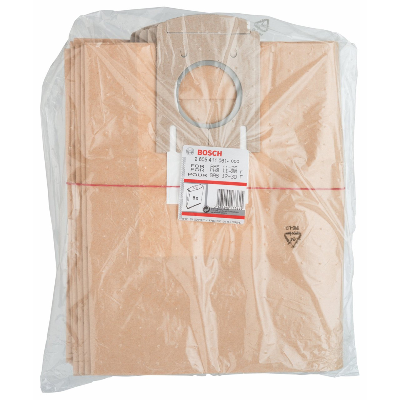 Bosch Outillages 2605411061 Sac-filtre en papier 5 pièces Pour PAS10/GAS12