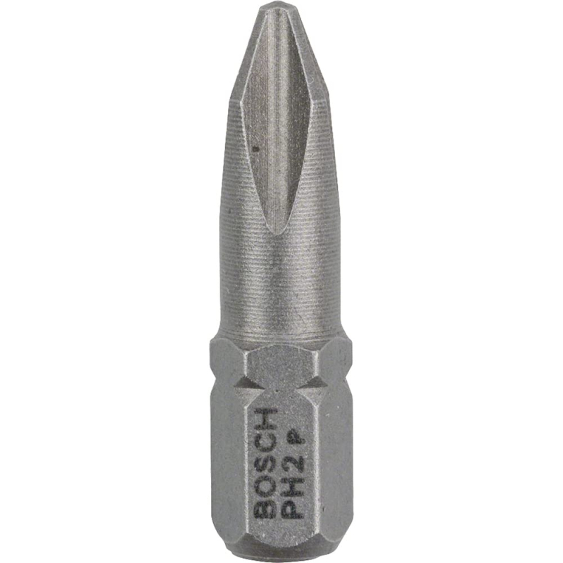 Bosch Outillages 100 Pièces Jeu de Embouts de Vissage Extra Dure pour Vis Cruciformes, PH2 Epaisseur, 25mm Longueur