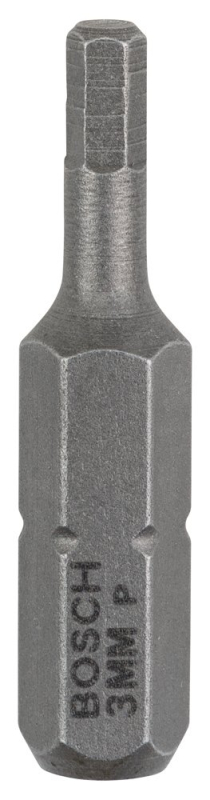 Bosch Outillages 3 Pièces Jeu de Embouts de Vissage Extra Dure pour Vis à Six Pans Creux, HEX3 Epaisseur, 25mm Longueur