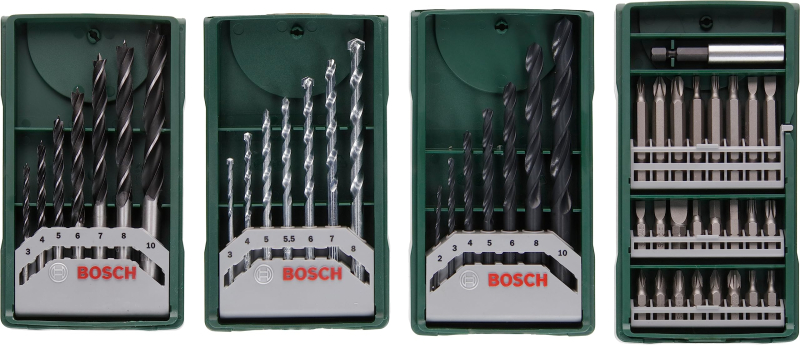 Bosch Outillages 2607017071 Pack de 4 coffrets d'accessoires