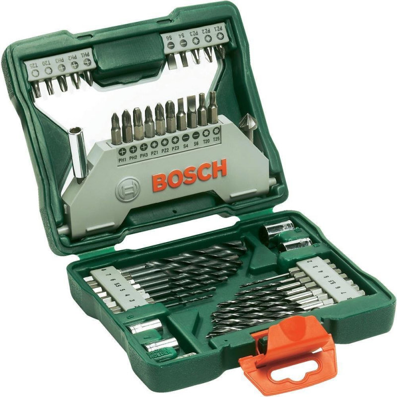 Bosch Outillages 43 pièces Ensemble de forets et de tournevis en titane X-Line (pour bois, pierre et métal, accessoires perceuse