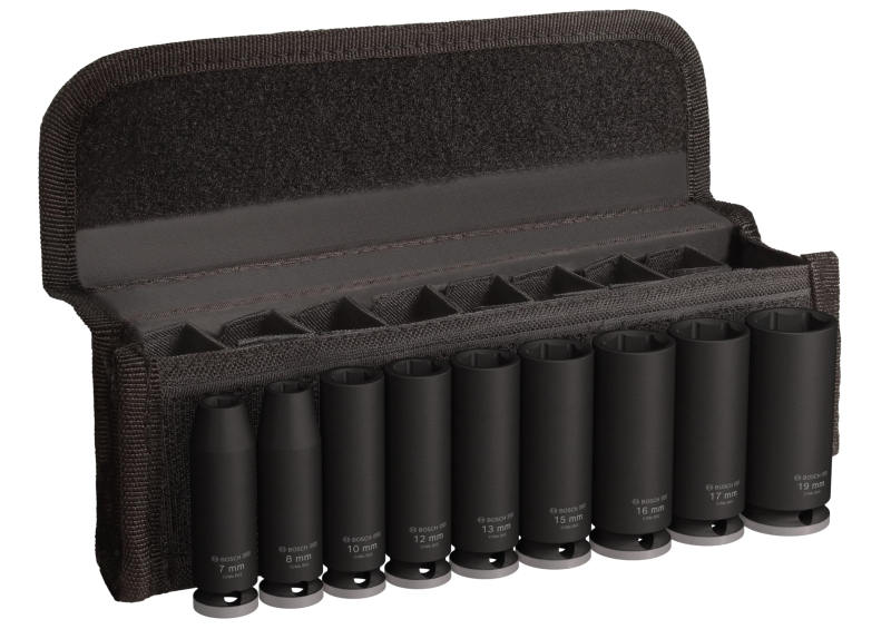 Bosch 9x Coffret de douilles PRO Impact (69 x 35 mm, Professional Accessoire Perceuses et visseuses)