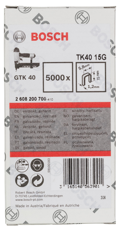 Bosch Outillages 2608200700 Agrafe 1,2/15 mm