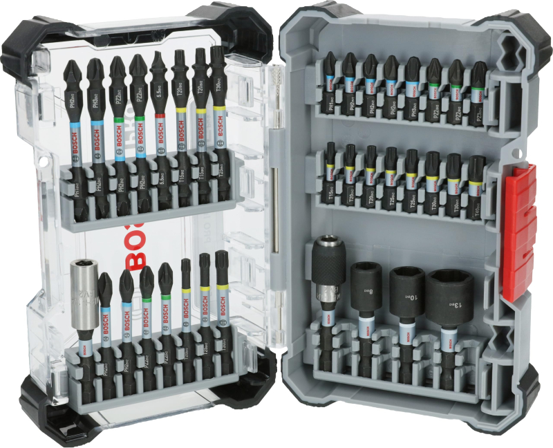 Bosch 36x Coffret d'embouts de vissage PRO Impact, 36 pièces (200 x 107 mm, Professional Accessoire Visseuse, Visseuse)