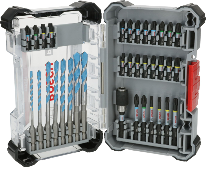 Bosch 35x PRO Impact Mixed Set, 35 pièces (pour Béton, Carreaux tendres, 200 x 107 mm, Professional Accessoire Visseuse, Visseus