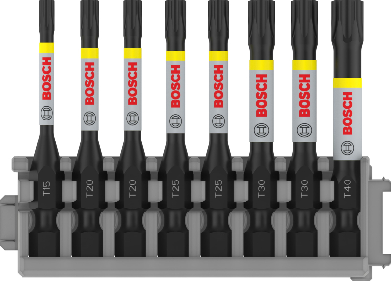 Bosch 8x Embout PRO Torx Impact (170 x 120 mm, Professional Accessoire Visseuse, Visseuse)