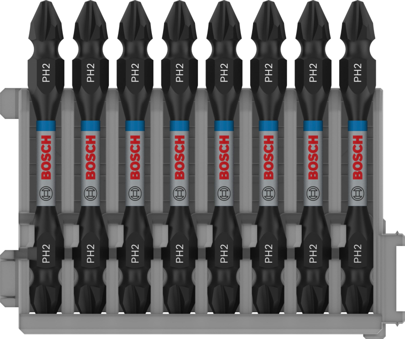 Bosch Outillages Professional 8 pièces Pack d'Embouts de Vissage Double Tête Phillips (Impact Control, 8 x PH2-PH2 Bits, Longueu