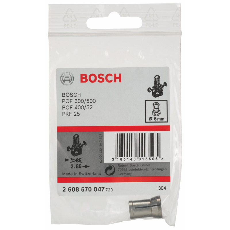 Bosch Outillages 2608570047 Pince de serrage sans écrou 6 mm