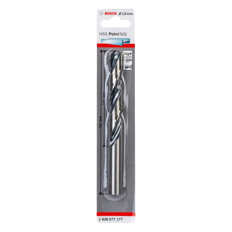 Bosch Professional 1x Forets hélicoïdaux HSS PointTeQ (pour métal, 13 x 101 x 151 mm, accessoires pour perceuse-visseuse)