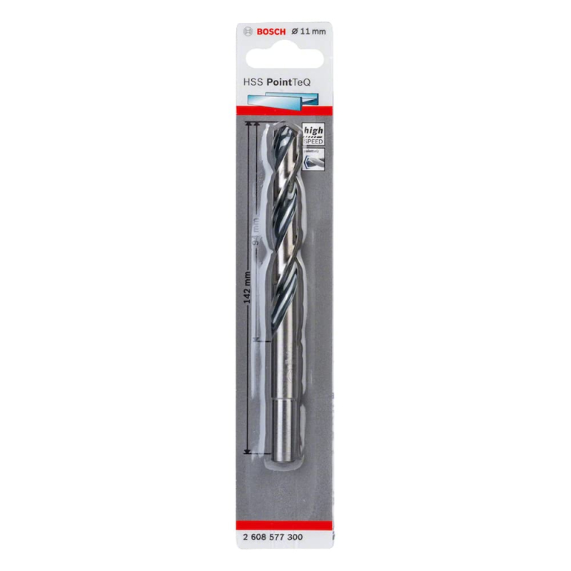 Bosch Outillages 1x Forets hélicoïdaux HSS PointTeQ (pour métal, emmanchement réduit 11 x 94 x 142 mm, accessoires pour perceuse