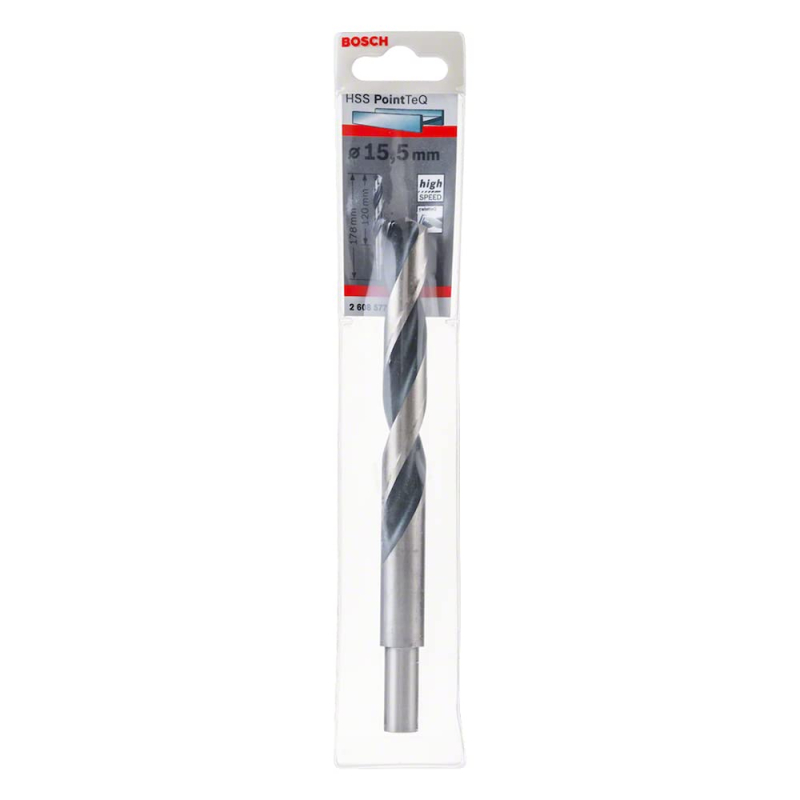 Bosch Professional 1x Forets hélicoïdaux HSS PointTeQ (pour métal, emmanchement réduit 15,5 x 120 x 178 mm, accessoires pour per