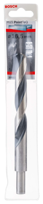 Bosch Professional 1x Forets hélicoïdaux HSS PointTeQ (pour métal, emmanchement réduit 16,5 x 120 x 178 mm, accessoires pour per