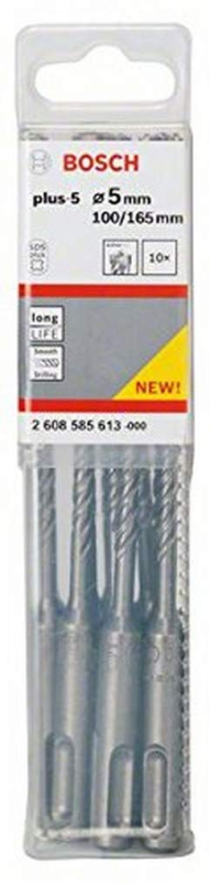 Bosch 2608585613 Foret SDS-plus-5 pour marteau perforateur Ø 5 mm Longueur 165 mm 10 pièces