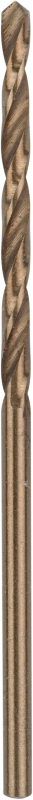 Forêt à Métaux Rectifié HSS-Co, DIN 338, 135° Angle de Coupe, 30mm Longueur Utile, 2.5mm Diamètre, Lot de 10