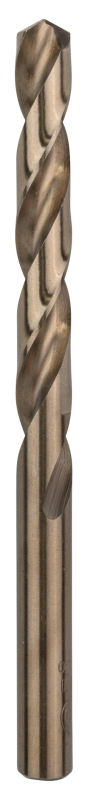 Forêt à Métaux Rectifié HSS-Co, DIN 338, 135° Angle de Coupe, 87mm Longueur Utile, 10mm Diamètre, Lot de 5