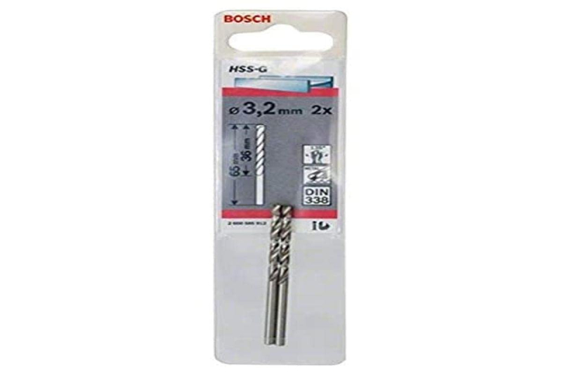 Bosch Outillages 2608585912 Foret à métaux rectifiés HSS-G DIN 338 3,2 x 36 x 65 mm Argent