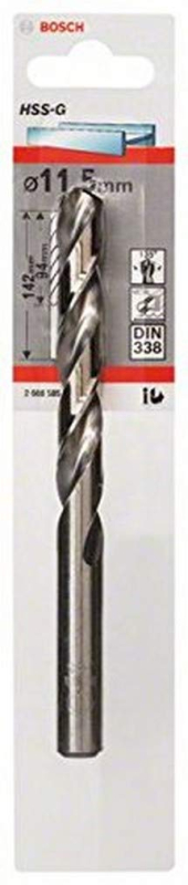 Bosch Outillages 2608585929 Foret à métaux HSS-G standard DIN 338 Ø 11,5 mm Longueur 142 mm